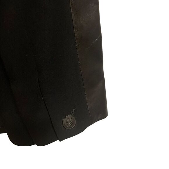 Rag & Bone Store Executive Black Lamb Leather Trimmed Single Button Blazer - Picture 8 of 11